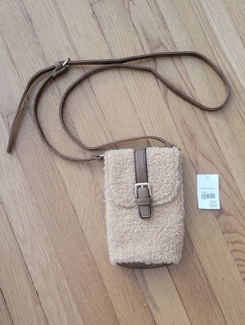CATO Fashions sherpa crossbody bag, NWT